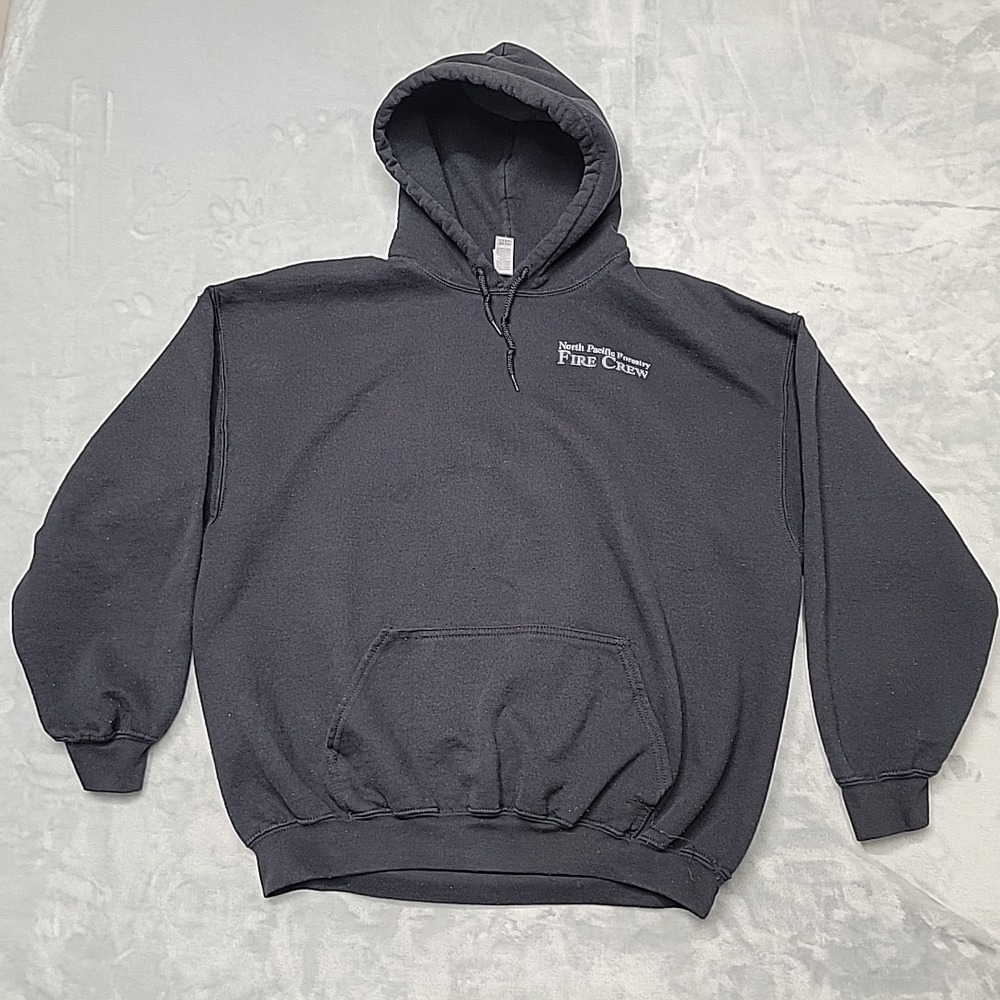 Wildland Fire Fighter Hoodie Mens XL Black North Pacific Forestry Crew